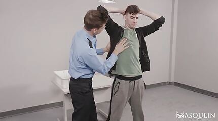 Airport Security Michael DelRay take Jack hunter for a private examination